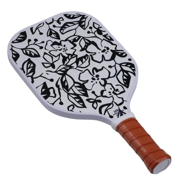 sakar Other - Sakar 13mm Pickleball Paddle Double Sided - Black White Floral / Polka Dots NWOT